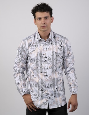 Camisa casual Benziny de algodón manga larga para hombre
