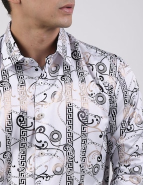 Camisa casual Benziny de algodón manga larga para hombre