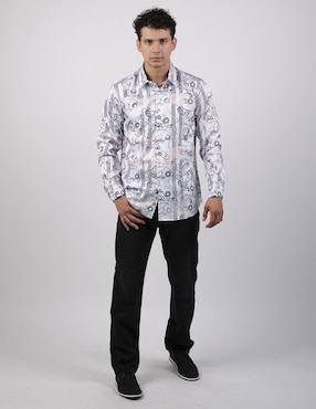 Camisa casual Benziny de algodón manga larga para hombre