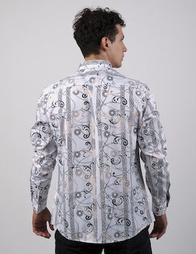 Camisa casual Benziny de algodón manga larga para hombre