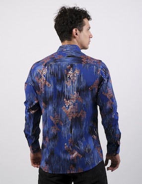 Camisa casual Benziny de algodón manga larga para hombre