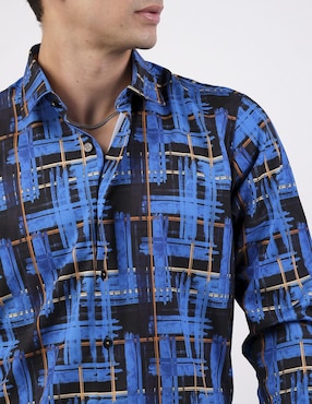 Camisa casual Benziny de algodón manga larga para hombre