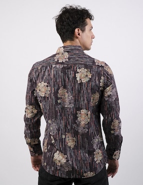Camisa casual Benziny de algodón manga larga para hombre