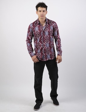 Camisa casual Benziny de algodón manga larga para hombre