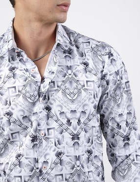 Camisa casual Benziny de algodón manga larga para hombre