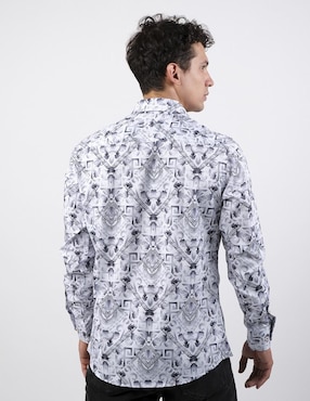 Camisa casual Benziny de algodón manga larga para hombre