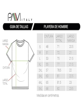 Playera Pavi Italy 04-5068n cuello redondo para hombre