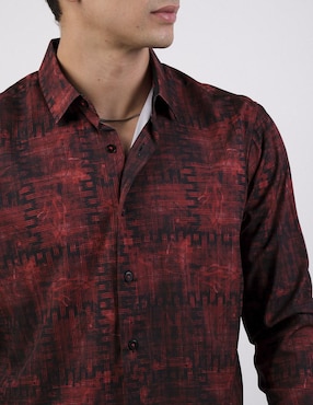 Camisa casual Benziny de algodón manga larga para hombre