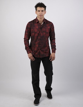 Camisa casual Benziny de algodón manga larga para hombre