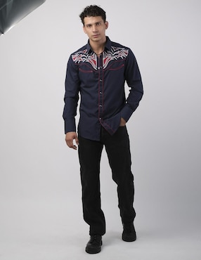 Camisa casual Cuaco manga larga para hombre