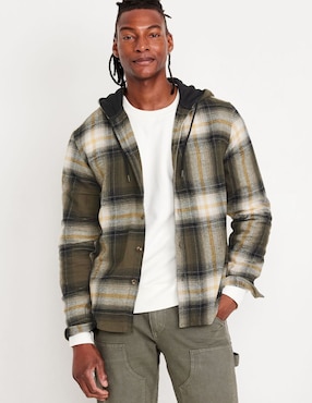 Sobrecamisa Casual Old Navy De Algodón Manga Larga Para Hombre