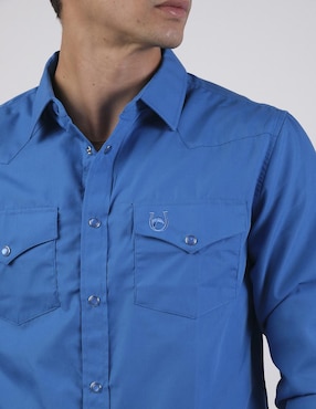 Camisa casual Cuaco de algodón manga larga para hombre