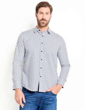 Camisa casual Jbe de algodón manga larga para hombre
