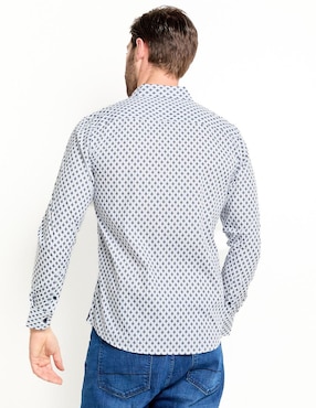 Camisa casual Jbe de algodón manga larga para hombre