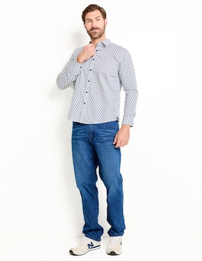 Camisa casual Jbe de algodón manga larga para hombre