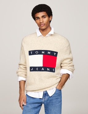 Suéter Tommy Jeans Cuello Redondo Para Hombre