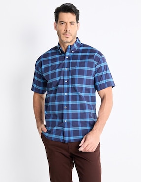 Camisa Casual Cavalatti Manga Corta Para Hombre