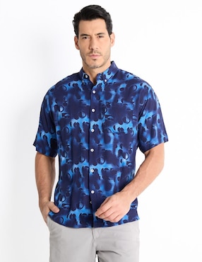 Camisa Casual Cavalatti Manga Corta Para Hombre