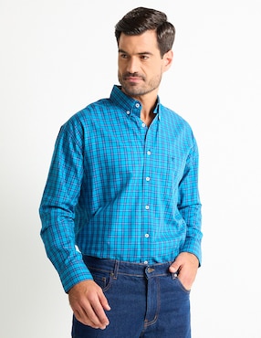 Camisa Casual Cavalatti De Algodón Manga Larga Para Hombre