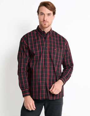 Camisa Casual Cavalatti De Algodón Manga Larga Para Hombre