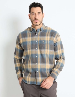 Camisa Casual Cavalatti De Algodón Manga Larga Para Hombre