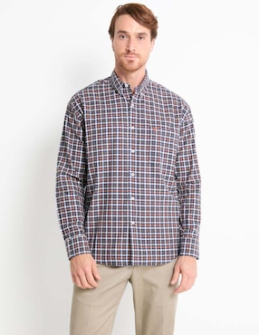 Camisa Casual Cavalatti De Algodón Manga Larga Para Hombre