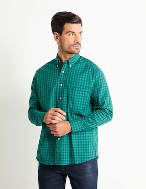 Camisa Casual Cavalatti De Algodón Manga Larga Para Hombre