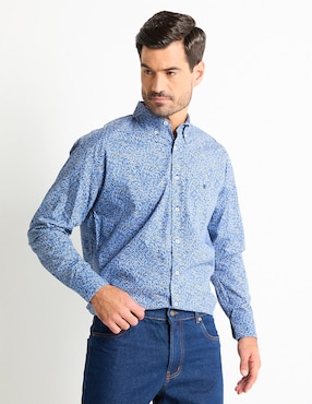 Camisa Casual Cavalatti De Algodón Manga Larga Para Hombre