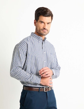 Camisa Casual Cavalatti De Algodón Manga Larga Para Hombre