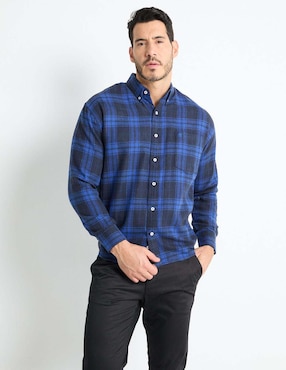 Camisa Casual Cavalatti Manga Larga Para Hombre