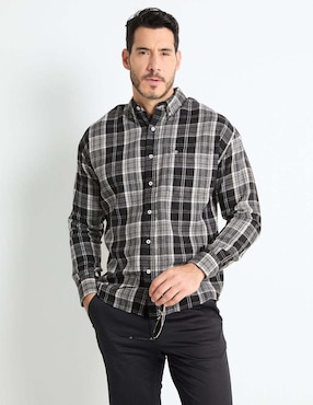 Camisa Casual Cavalatti Manga Larga Para Hombre