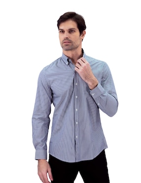 Camisa Casual Chaps De Algodón Manga Larga Para Hombre