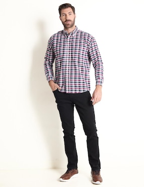 Camisa casual Regent Street de algodón manga larga para hombre
