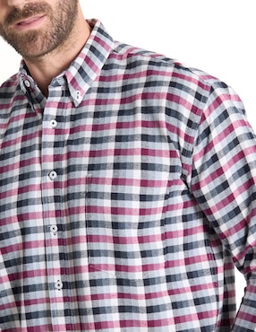 Camisa casual Regent Street de algodón manga larga para hombre
