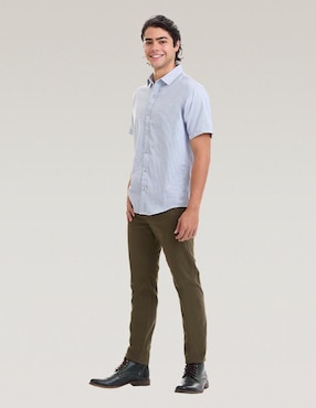 Camisa business casual Vittorio Forti manga corta para hombre