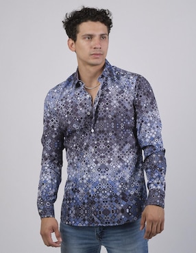 Camisa casual Benziny manga larga para hombre
