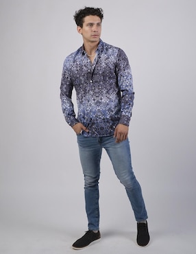 Camisa casual Benziny manga larga para hombre