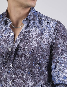 Camisa casual Benziny manga larga para hombre