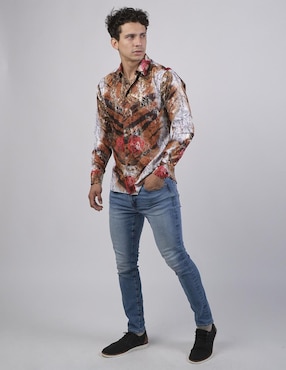 Camisa casual Benziny manga larga para hombre