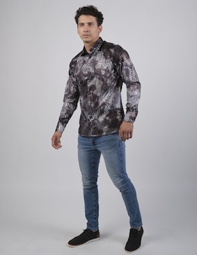 Camisa casual Benziny manga larga para hombre