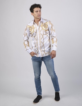 Camisa casual Benziny manga larga para hombre
