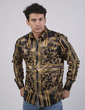 Camisa casual Benziny manga larga para hombre