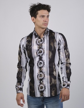 Camisa casual Benziny manga larga para hombre