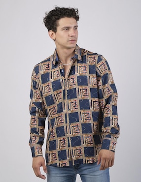 Camisa casual Benziny manga larga para hombre