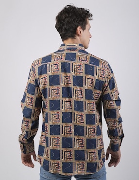 Camisa casual Benziny manga larga para hombre