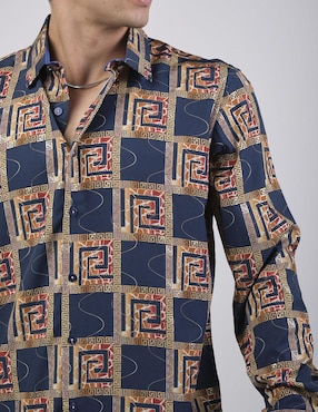 Camisa casual Benziny manga larga para hombre