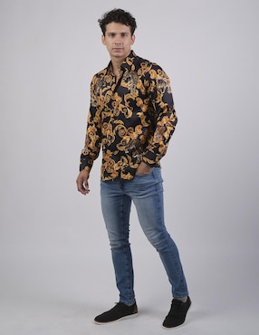 Camisa casual Benziny manga larga para hombre