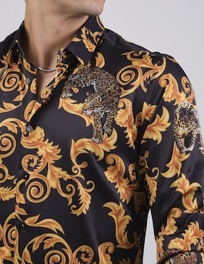 Camisa casual Benziny manga larga para hombre