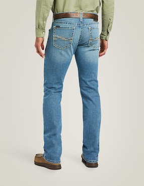 Jeans bota Ariat deslavado para hombre