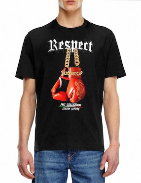 Playera FNC Collezioni Respect Cuello Redondo Para Hombre